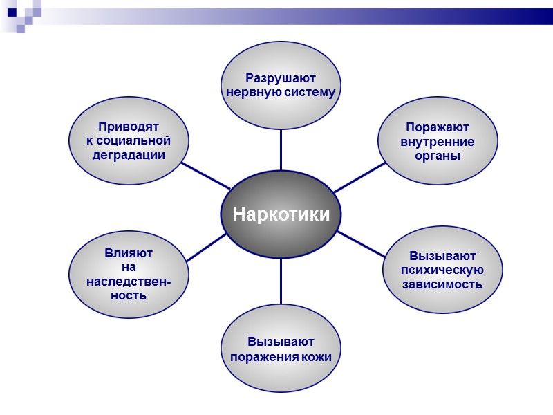 Наркотики   Разрушают  нервную систему   Поражают  внутренние органы 